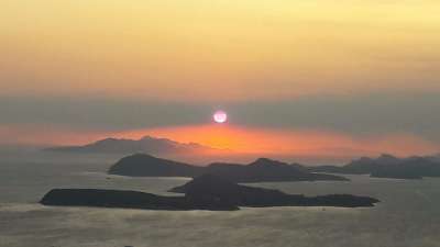 Sonnenuntergang über den Dubrovnik-Inseln