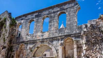 Walls of Diocletian's palace in Split