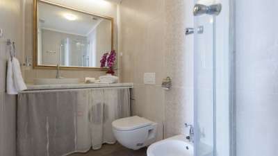 Attached bathroom in master bedroom